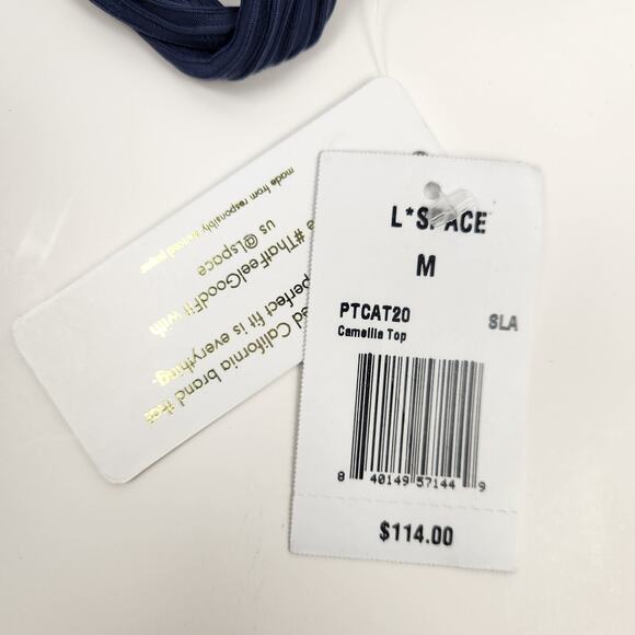 L*Space Camellia Bikini Top in Slate Blue/Gray Size Medium NWT Underwire - Picture 7 of 7